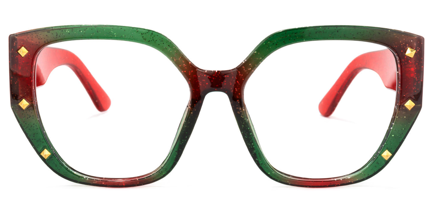 Watermelon Rivet Square Eyeglasses